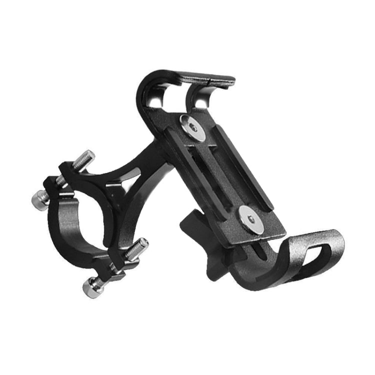 Universal Non-rotatable Aluminum Alloy Fixing Frame Motorcycle Bicycle Mobile Phone Holder (Black) - Outdoor & Sports by buy2fix | Online Shopping UK | buy2fix