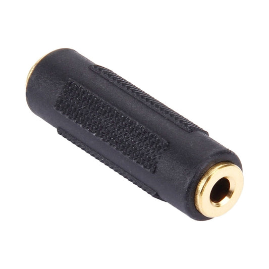 Gold Plated 3.5mm  Female Jack to 3.5mm Female Jack Audio Adapter(Black) -  by buy2fix | Online Shopping UK | buy2fix