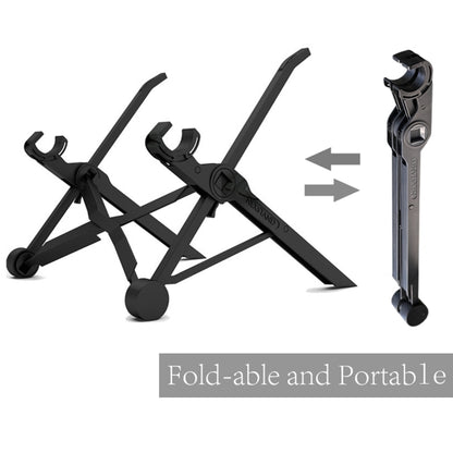 NEXSTAND Portable Adjustable Foldable Desk Holder Stand for Laptop / Notebook, Suitable for: More than 11.6 inch(Black) - Computer & Networking by buy2fix | Online Shopping UK | buy2fix