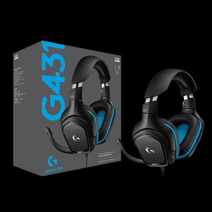 Logitech G431 Dolby 7.1 Surround Sound Stereo Folding Noise Reduction Competition Gaming Headset - Multimedia Headset by Logitech | Online Shopping UK | buy2fix