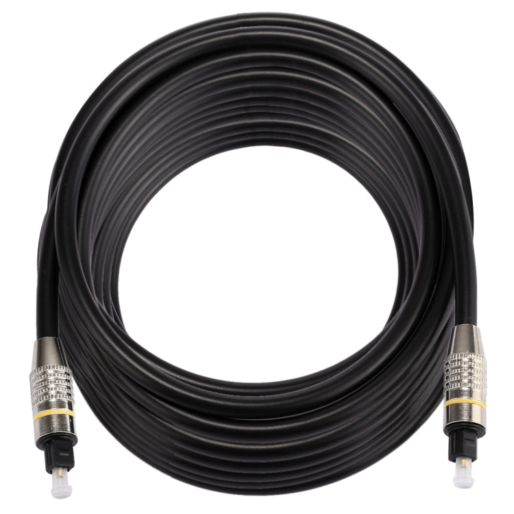 15m OD6.0mm Nickel Plated Metal Head Toslink Male to Male Digital Optical Audio Cable - Audio Optical Cables by buy2fix | Online Shopping UK | buy2fix