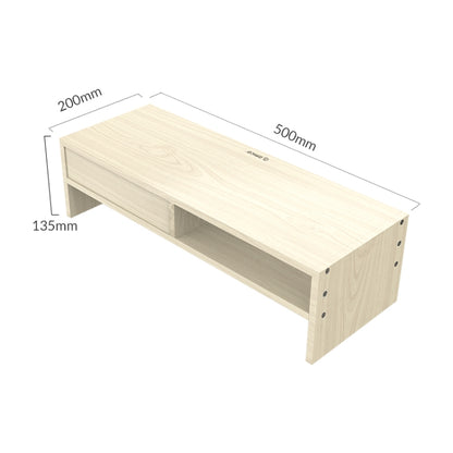 ORICO MSR-05-WD-BP 2-layer Wood Grain Computer Monitor Holder with Drawer, Size: 50 x 20 x 13.5cm - Laptop Stand by ORICO | Online Shopping UK | buy2fix