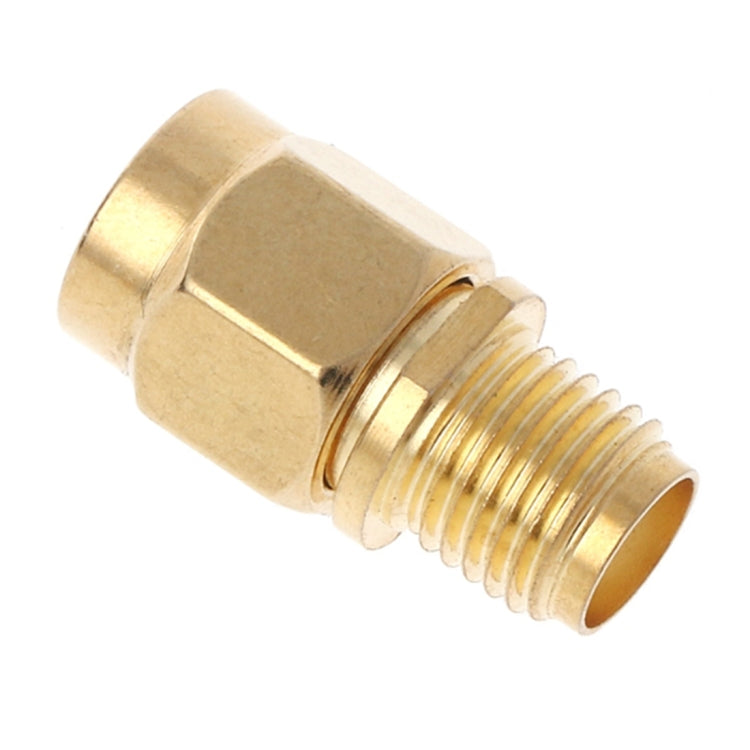 Straight Gold Plated RP-SMA Male to SMA Female Adapter - Connectors by buy2fix | Online Shopping UK | buy2fix