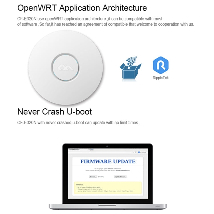 COMFAST CF-E320N MTK7620N 300Mbps/s UFO Shape Wall Ceiling Wireless WiFi AP / Repeater with 7 Colors LED Indicator Light & 48V POE Adapter, Got CE / ROHS / FCC / CCC Certification - Computer & Networking by COMFAST | Online Shopping UK | buy2fix