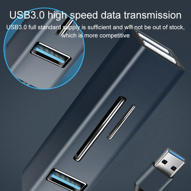 15102 5 in 1 USB-C / Type-C to USB3.0 + SD / TF Card Reader HUB Adapter (Silver) - Computer & Networking by buy2fix | Online Shopping UK | buy2fix