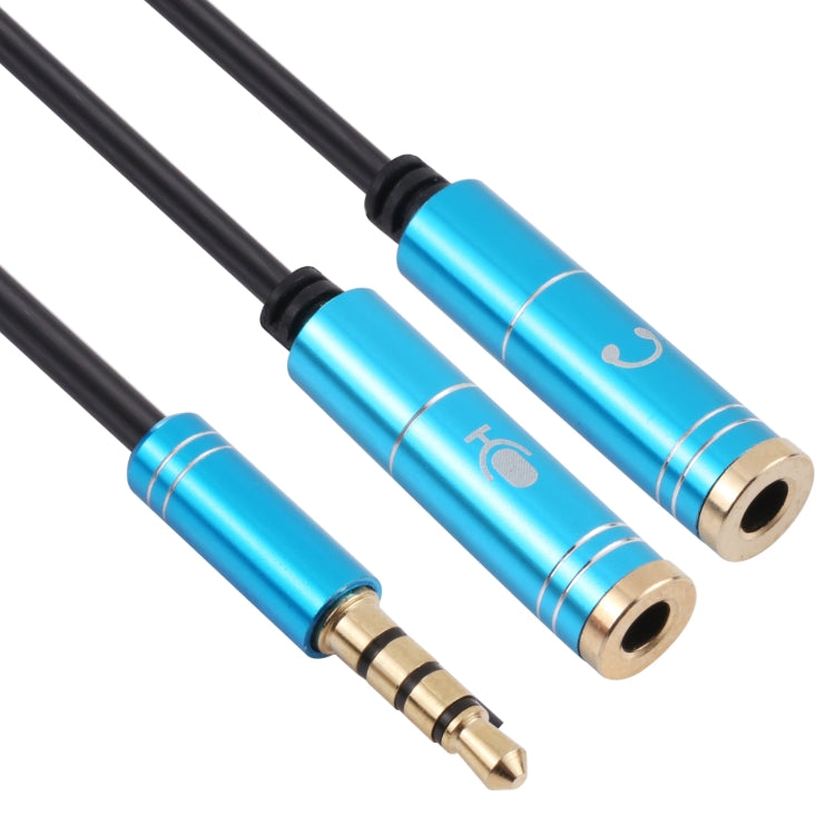 2 x 3.5mm Female to 3.5mm Male Adapter Cable(Blue) - Aux Cable by buy2fix | Online Shopping UK | buy2fix