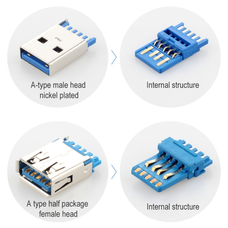 USB 3.0 Male to Female Extension Cable with Screw Nut, Cable Length: 60cm - USB 3.0 by buy2fix | Online Shopping UK | buy2fix