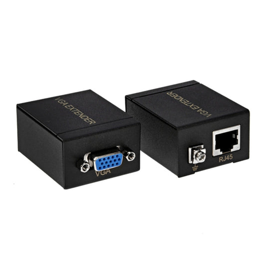 VGA Signal to RJ45 Signal Extender Transmitter + Receiver Converter Ethernet Cable, Transmission Distance: 60m - VGA Extender by buy2fix | Online Shopping UK | buy2fix