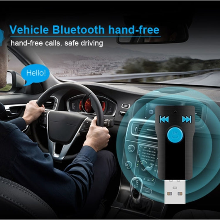 BC07 Mini Brushed Texture USB Bluetooth Receiver MP3 Player SD/TF Card Reader with Microphone & Audio Cable, Support Handsfree & AUX Output & 32GB Micro SD / TF Card & Two-sided USB Port Connecting - Car MP3 & MP4 & MP5 by buy2fix | Online Shopping UK | buy2fix