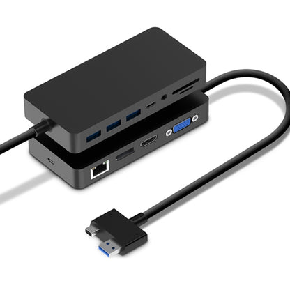 Rocketek SH702 11 in 1 USB 3.0 HUB Adapter with RJ45 for Surface Laptop 1 / 2 - USB 3.0 HUB by ROCKETEK | Online Shopping UK | buy2fix