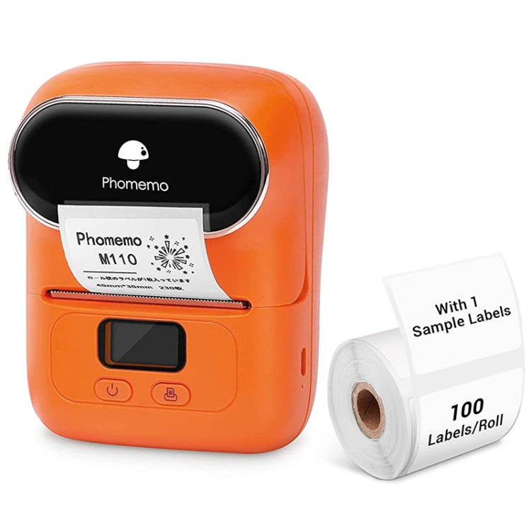 Phomemo M110 Home Handheld Mini Bluetooth Thermal Printer (Orange) - Consumer Electronics by buy2fix | Online Shopping UK | buy2fix