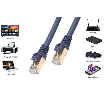 1m CAT8 Computer Switch Router Ethernet Network LAN Cable, Patch Lead RJ45 - Lan Cable and Tools by buy2fix | Online Shopping UK | buy2fix