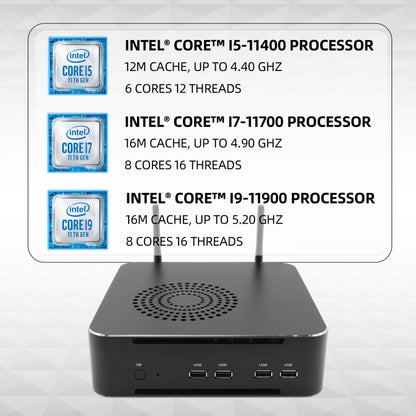 HYSTOU M7 Windows 7/8/10 / Linux System Mini PC, Intel Core G6400 Dual Core 4 Threads up to 4.0GHz, 32GB RAM+512GB SSD, AU Plug - Windows Mini PCs by HYSTOU | Online Shopping UK | buy2fix