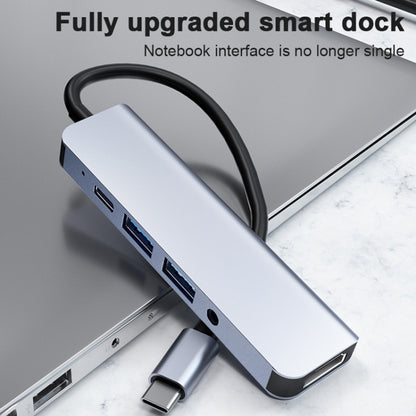 2008N 5 In 1 USB 3.0 x2 + HDMI + PD + 3.5mm Port Multi-function Intelligent Type-C / USB-C HUB Docking Station - Computer & Networking by buy2fix | Online Shopping UK | buy2fix