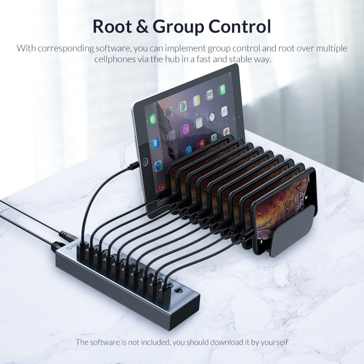 ORICO BT2U3-13AB-GY-BP Multi-Ports Individual Switches HUB, UK Plug - USB 3.0 HUB by ORICO | Online Shopping UK | buy2fix