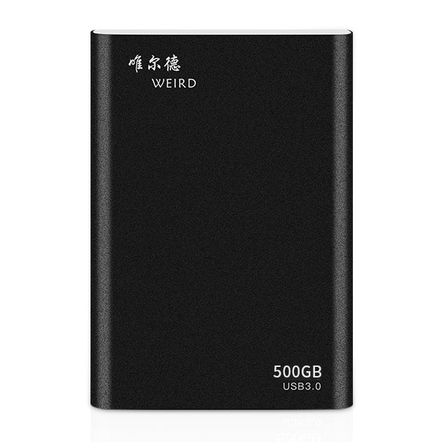 WEIRD 500GB 2.5 inch USB 3.0 High-speed Transmission Metal Shell Ultra-thin Light Mobile Hard Disk Drive(Black) - Computer & Networking by buy2fix | Online Shopping UK | buy2fix