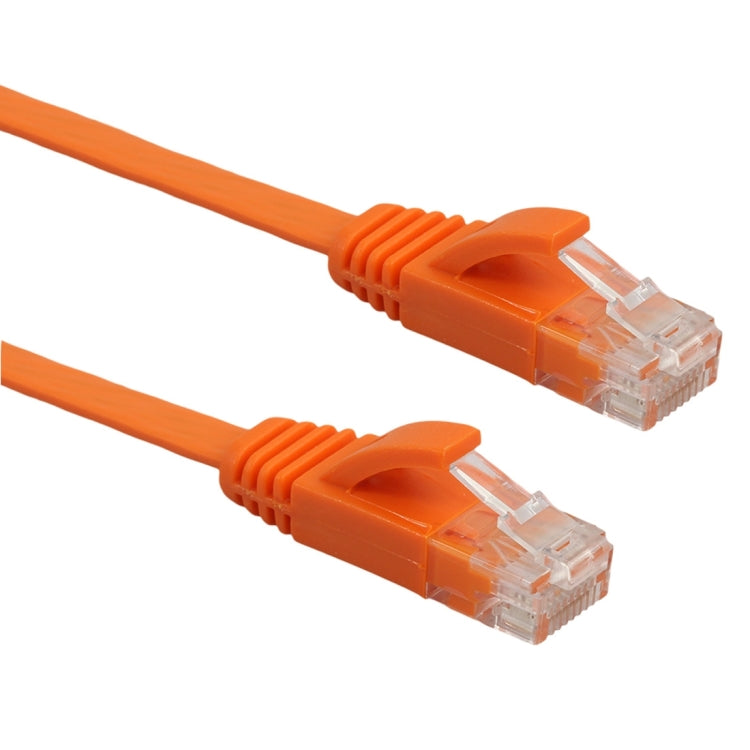 1m CAT6 Ultra-thin Flat Ethernet Network LAN Cable, Patch Lead RJ45 (Orange) - Lan Cable and Tools by buy2fix | Online Shopping UK | buy2fix