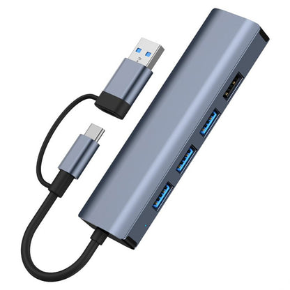 BYL-2208 5 in 2 USB + USB-C / Type-C to USB Multifunctional Docking Station HUB Adapter - Computer & Networking by buy2fix | Online Shopping UK | buy2fix