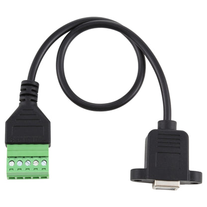 USB Type-B Female Plug to 5 Pin Pluggable Terminals Solder-free USB Connector Solderless Connection Adapter Cable, Length: 30cm -  by buy2fix | Online Shopping UK | buy2fix