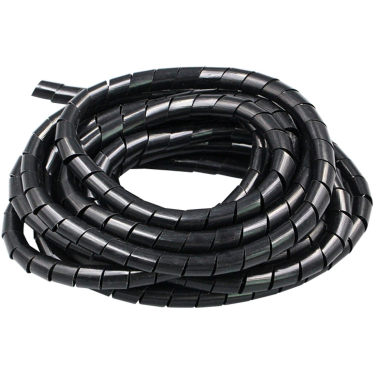 15m PE Spiral Pipes Wire Winding Organizer Tidy Tube, Nominal Diameter: 6mm(Black) - Cable Ties & Organizers by buy2fix | Online Shopping UK | buy2fix