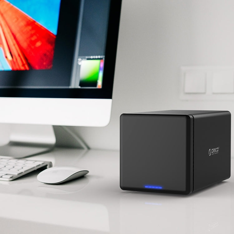 ORICO NS400-C3 4-bay USB-C / Type-C 3.1 to SATA External Hard Disk Box Storage Case Hard Drive Dock for 3.5 inch SATA HDD, Support UASP Protocol - HDD Enclosure by ORICO | Online Shopping UK | buy2fix