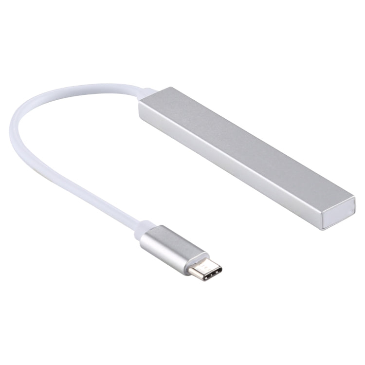 T-818 TF + 3 x USB 3.0 to USB-C / Type-C HUB Adapter (Silver) - Computer & Networking by buy2fix | Online Shopping UK | buy2fix