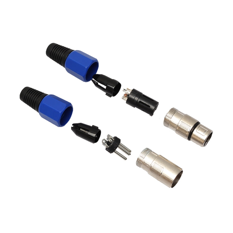 10 Pairs Metal Female Male XLR 3 Pin Jack Socket Plug Audio Connector - Consumer Electronics by buy2fix | Online Shopping UK | buy2fix