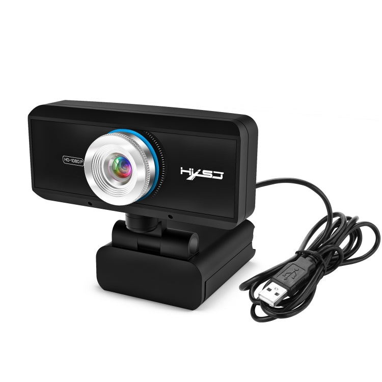 HXSJ S4 1080P Adjustable 180 Degree HD Manual Focus Video Webcam PC Camera with Microphone(Black) - HD Camera by HXSJ | Online Shopping UK | buy2fix