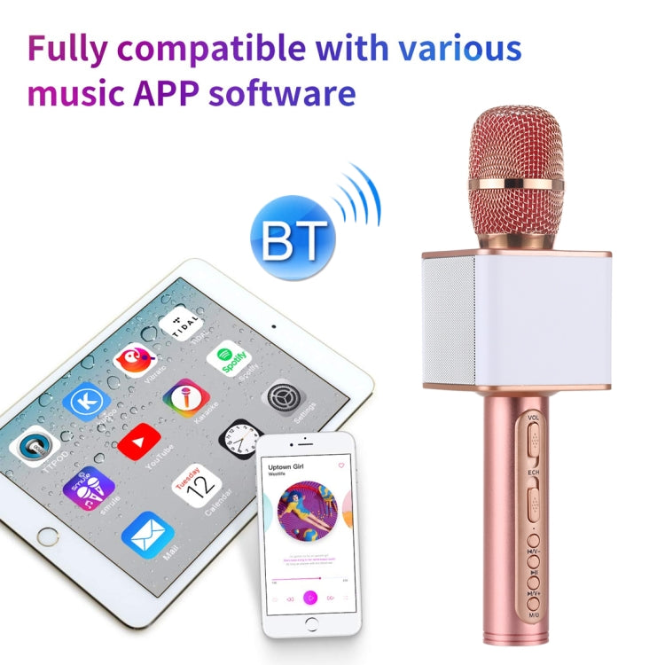 SDRD SD-08 Double Speakers High Sound Quality Handheld KTV Karaoke Recording Bluetooth Wireless Condenser Microphone(Rose Gold) - Consumer Electronics by buy2fix | Online Shopping UK | buy2fix