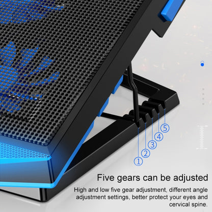 dual USB Ports Five-core Radiator Notebook Computer  Holder (Blue) - Computer & Networking by buy2fix | Online Shopping UK | buy2fix