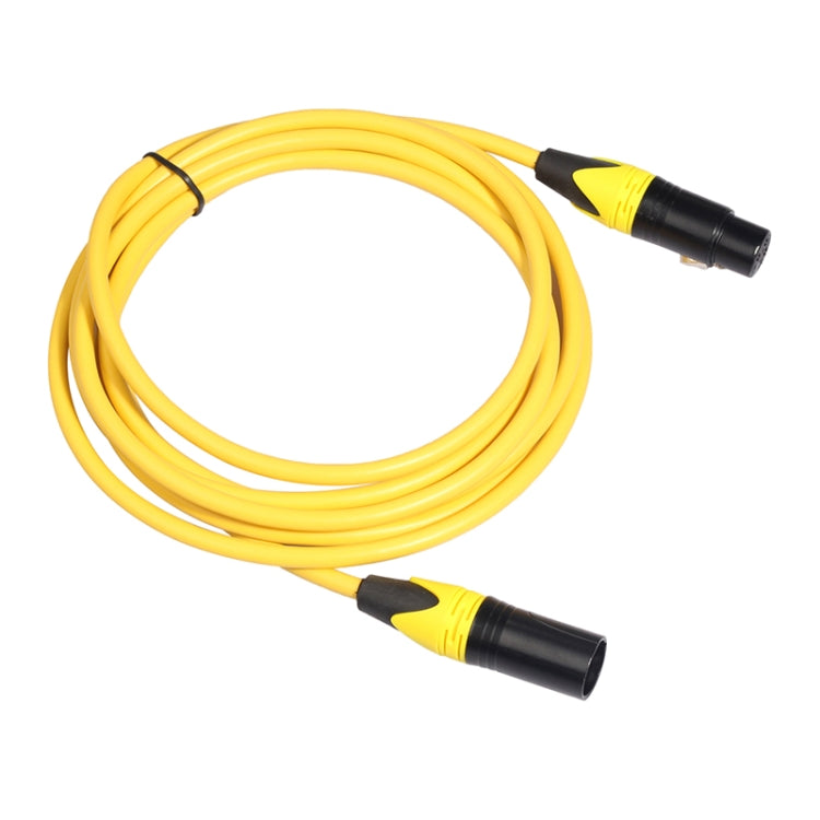 XRL Male to Female Microphone Mixer Audio Cable, Length: 1m (Yellow) - Consumer Electronics by buy2fix | Online Shopping UK | buy2fix