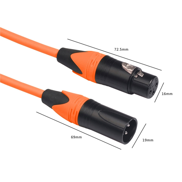 XRL Male to Female Microphone Mixer Audio Cable, Length: 5m (Orange) - Consumer Electronics by buy2fix | Online Shopping UK | buy2fix