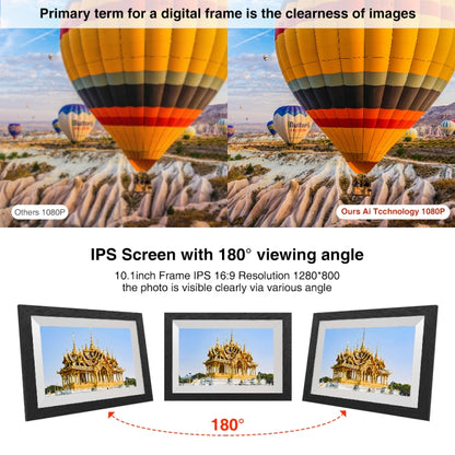 G100 10.1 inch LCD Screen WIFI Cloud Album Digital Photo Frame Electronic Photo Album with Touch Rotating Screen & Video Push (UK Plug) - Consumer Electronics by buy2fix | Online Shopping UK | buy2fix