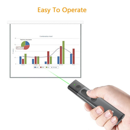 Doosl DSIT032 2.4GHz Wireless Presenter PowerPoint Clicker Representation Remote Control Green Laser Pointer, Control Distance: 100m -  by DOOSL | Online Shopping UK | buy2fix