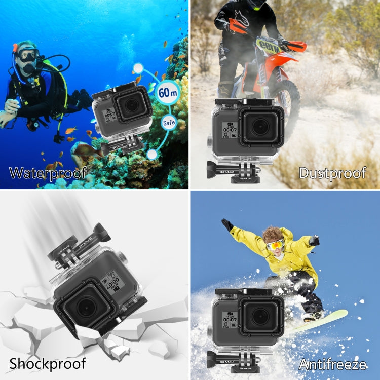 PULUZ for GoPro HERO(2018) / HERO7 Black /6 /5 60m Underwater Waterproof Housing Diving Protective Case with Buckle Basic Mount & Screw - Waterproof Cases by PULUZ | Online Shopping UK | buy2fix