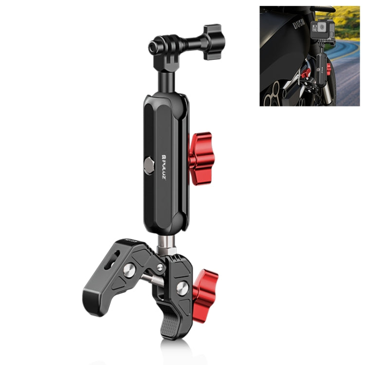 PULUZ Motorcycle Handlebar Crab Clamp CNC Metal Magic Arm Rod Mount - Bicycle Handlebar Mount by PULUZ | Online Shopping UK | buy2fix