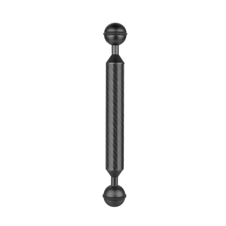 PULUZ  7 inch 18cm Length 20.8mm Diameter Dual Balls Carbon Fiber Floating Arm, Ball Diameter: 25mm(Black) - Diving Accessories by PULUZ | Online Shopping UK | buy2fix