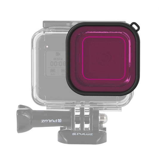 PULUZ Square Housing Diving Color Lens Filter for GoPro HERO8 Black(Purple) - DJI & GoPro Accessories by PULUZ | Online Shopping UK | buy2fix