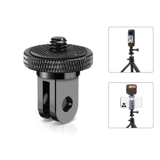 PULUZ 1/4 inch Screw Metal Tripod Mount Action Camera Adapter (Black) - Connection Mount by PULUZ | Online Shopping UK | buy2fix