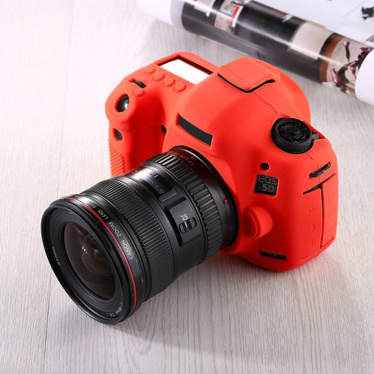 PULUZ Soft Silicone Protective Case for Canon EOS 5D Mark III / 5D3(Red) - Protective Case by PULUZ | Online Shopping UK | buy2fix