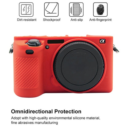 PULUZ Soft Silicone Protective Case for Sony ILCE-6500(Red) - Protective Case by PULUZ | Online Shopping UK | buy2fix