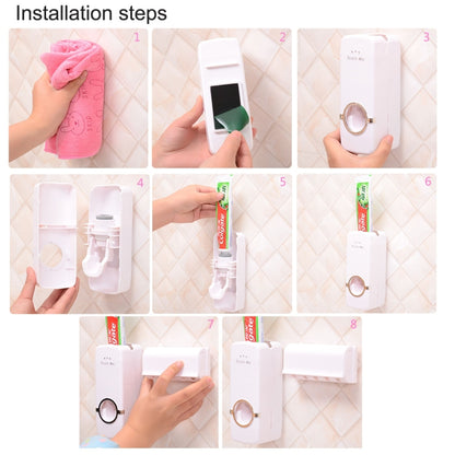 Automatic Toothpaste Dispenser With Toothbrush Holder - Home & Garden by buy2fix | Online Shopping UK | buy2fix