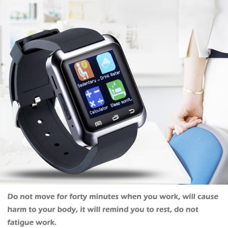 U80 Bluetooth Health Smart Watch 1.5 inch LCD Screen for Android Mobile Phone, Support Phone Call / Music / Pedometer / Sleep Monitor / Anti-lost(White) - Smart Wear by buy2fix | Online Shopping UK | buy2fix