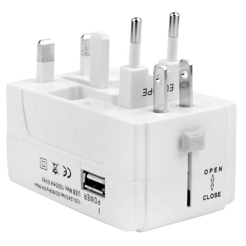 933L 4 in 1 (EU + UK + AU + US Plug) Universal USB Charger Travel Adaptor - Consumer Electronics by buy2fix | Online Shopping UK | buy2fix