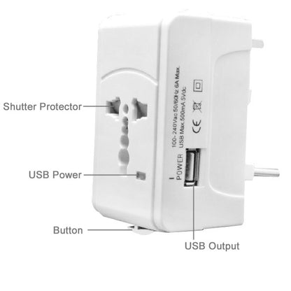 933L 4 in 1 (EU + UK + AU + US Plug) Universal USB Charger Travel Adaptor - Consumer Electronics by buy2fix | Online Shopping UK | buy2fix