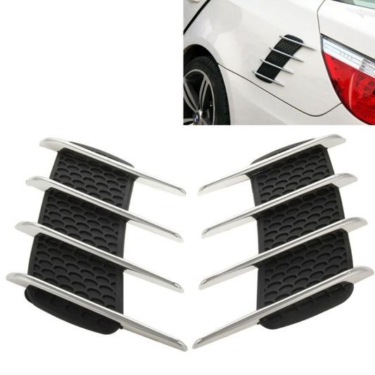 2 PCS Hood Side Shark Gill Simulation Air Flow Vent Fender Sticker for Car Decoration, Size: 22cm x 20cm x 2cm - Decorative Sticker by buy2fix | Online Shopping UK | buy2fix