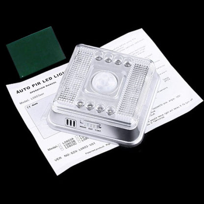 L0803SER 8 LED Light PIR Auto Sensor Motion Detector(White) - Sensor LED Lights by buy2fix | Online Shopping UK | buy2fix