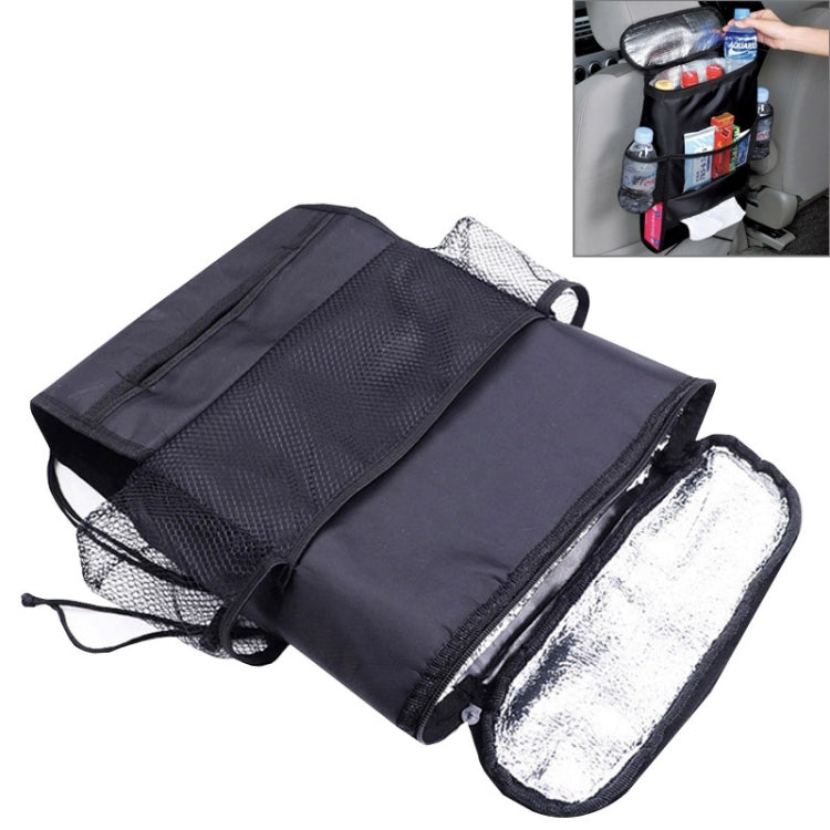 Multi-Pocket Insulation Cold Car Seat Back Storage Bag(Black) - Stowing Tidying by buy2fix | Online Shopping UK | buy2fix