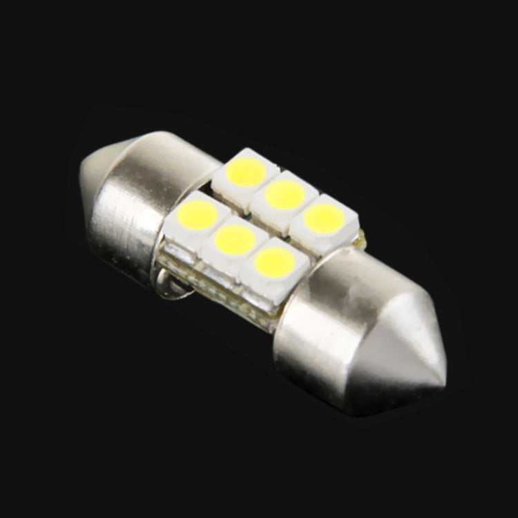 2 PCS 27mm 6 LED 5050 SMD Car Reading Light Bulb(Blue Light) - Dome Lights by buy2fix | Online Shopping UK | buy2fix