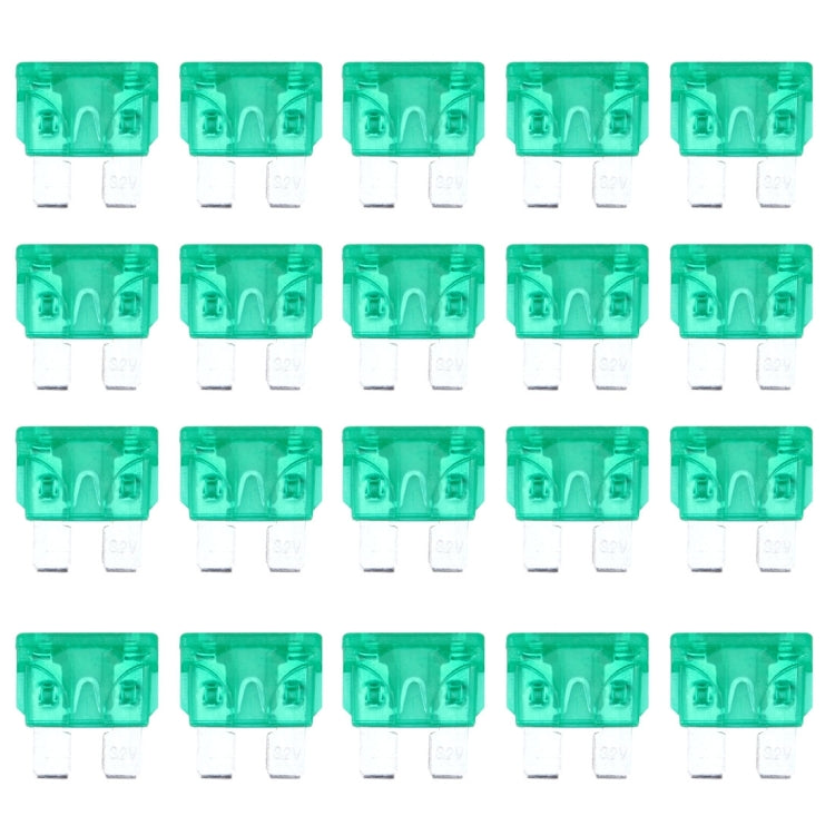 100 PCS Auto Mini Blade Fuse (30A) , DC 12V(Green) - In Car by buy2fix | Online Shopping UK | buy2fix